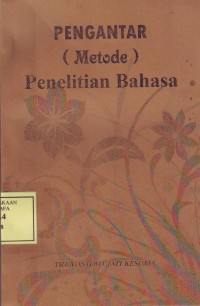 Image of Pengantar (Metode) Penelitian Bahasa