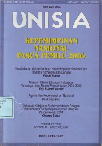 Image of Kepemimpinan Nasional Pasca Pemilu 2004