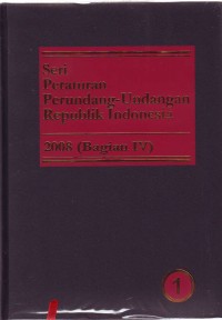 Image of Seri Peraturan Perundang-undangan RI 2008 Bagian IV jilid I