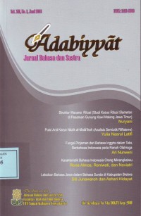 Image of Adabiyyat (Jurnal Bahasa dan Sastra)