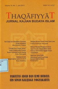 Image of Thaqafiyyat (Jurnal Kajian Budaya Islam)