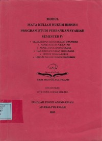 Image of Modul Mata Kuliah Hukum Bisnis I Program Studi Perbankan Syariah Semester IV