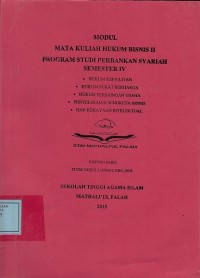 Image of Modul Mata Kuliah Hukum Bisnis II Program Studi Perbankan Syariah Semester IV