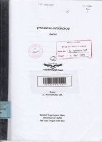 Image of Pengantar Antropologi (Diktat)