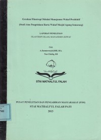 Image of Gerakan Filantropi melalui Manajemen Wakaf Produktif
