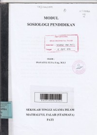Image of Modul Sosiologi Pendidikan