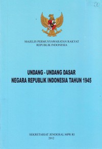 Image of Undang-Undang Dasar Negara Republik Indonesia Tahun 1945