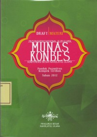 Image of Draft Materi Munas Konbes Nahdlatul Ulama: Ponpes. Kempek Cirebon, Sep 2012