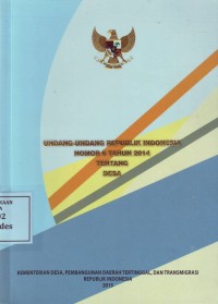 Image of Undang-Undang Republik Indonesia Nomor 6 Tahun 2014 tentang Desa