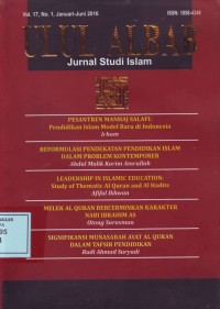 Image of Ulul Albab Jurnal Studi Islam