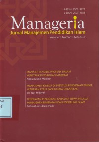 Image of Manageria Jurnal Manajemen Pendidikan Islam