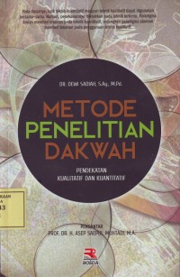 Image of Metode Penelitian Dakwah: Pendekatan Kualitatif dan Kuantitatif