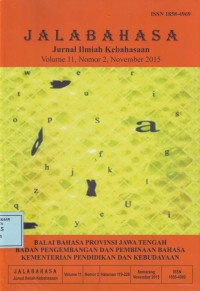 Image of Jalabahasa Jurnal Ilmiah Kebahasaan
