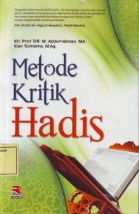 Image of Metode Kritik Hadis