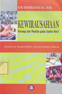 Image of Kewirausahaan; konsep dan realita pada usaha kecil