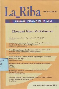 Image of La_Riba Jurnal Ekonomi Islam