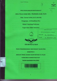 Image of Pola Keagamaan Masyarakat Desa Tegal Harjo Kec.Trangkil Kab.Pati