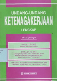 Image of Undang-Undang Ketenagakerjaan Lengkap
